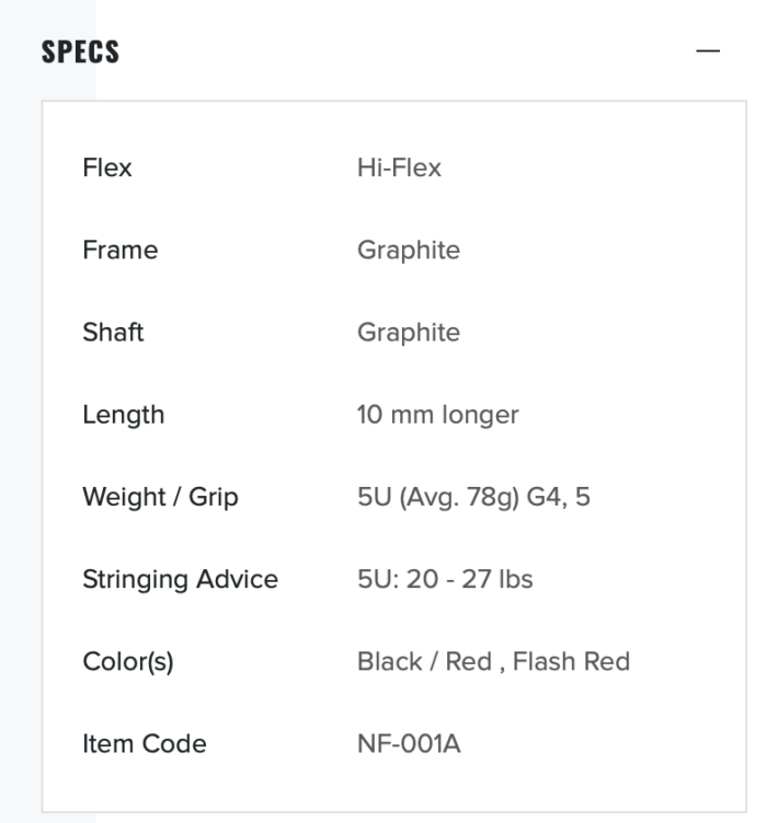 YONEX NANOFLARE 001 ABILITY - ZWART/ROOD - Afbeelding 3