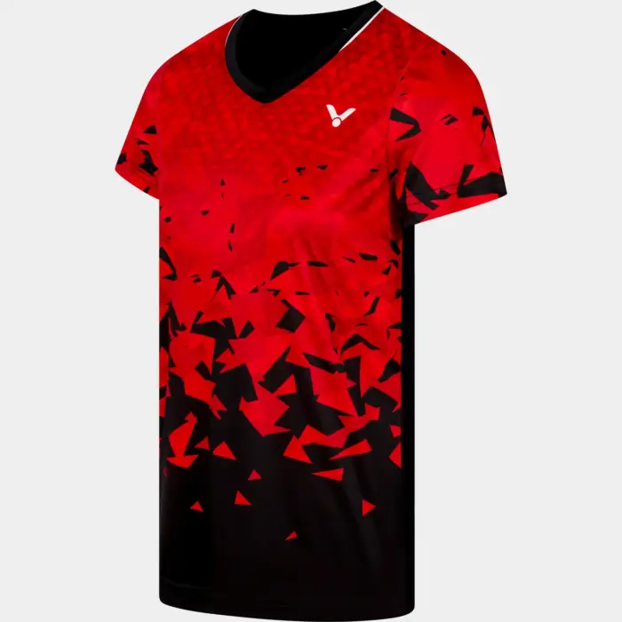 VICTOR SHIRT T-54101 D - ROOD / ZWART - Afbeelding 3