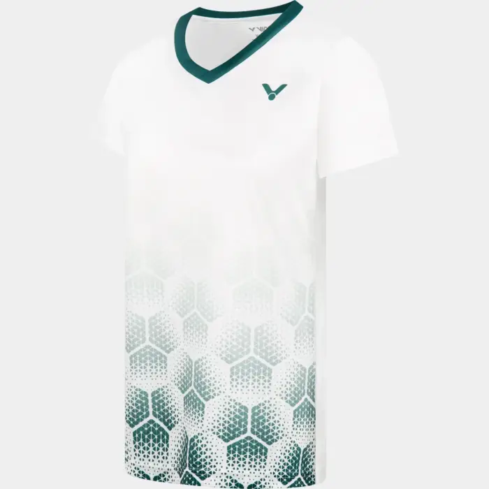 VICTOR SHIRT T-54103 A - WIT / GROEN - Afbeelding 3