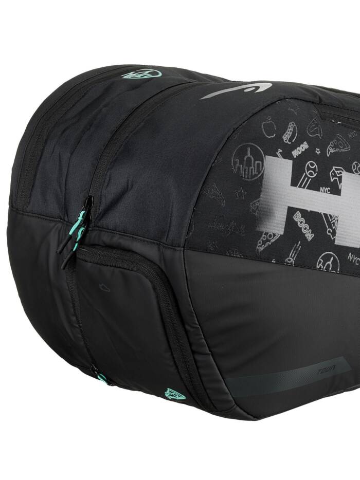HEAD TOUR RACKETBAG L NEON 2025 - ZWART - Afbeelding 8