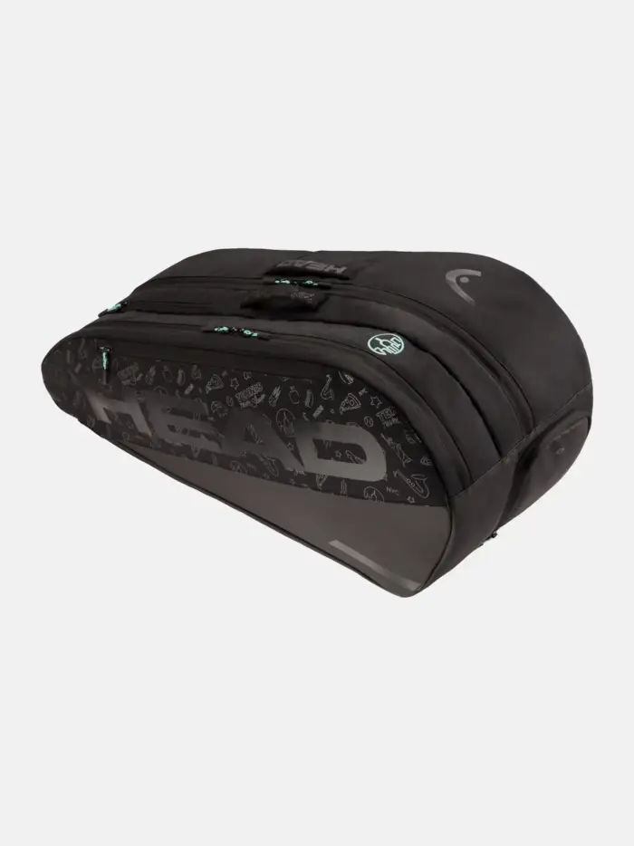 HEAD TOUR RACKETBAG L NEON 2025 - ZWART - Afbeelding 2