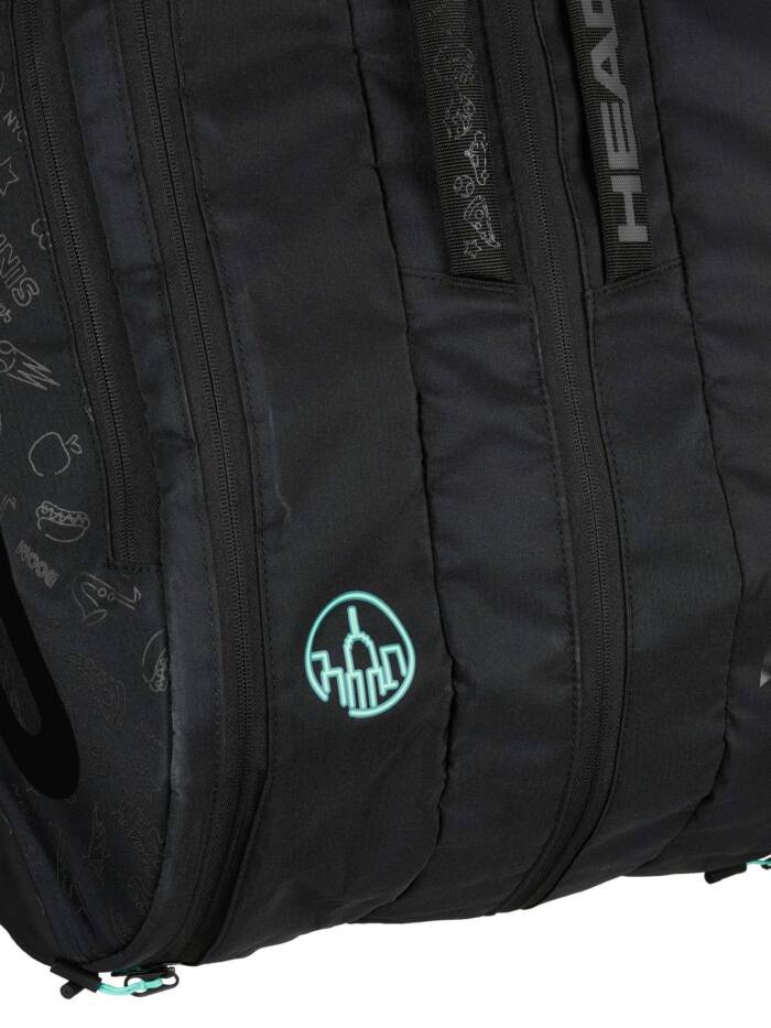 HEAD TOUR RACKETBAG XL NEON 2025 - ZWART - Afbeelding 5