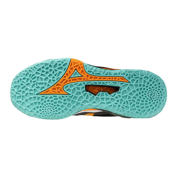 MIZUNO WAVE STEALTH NEO 2 - BLACK/TANGELO/ICEGREEN - Afbeelding 3