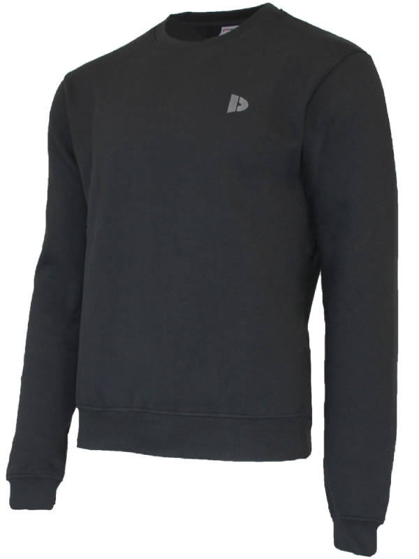 DONNAY FLEECE CREW SWEATER DEAN – ZWART