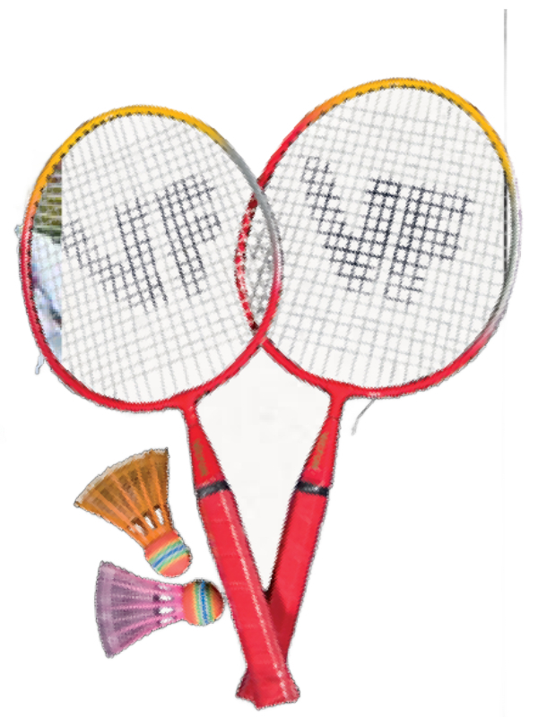 VICFUN MINI BADMINTON SET - ROOD/GEEL