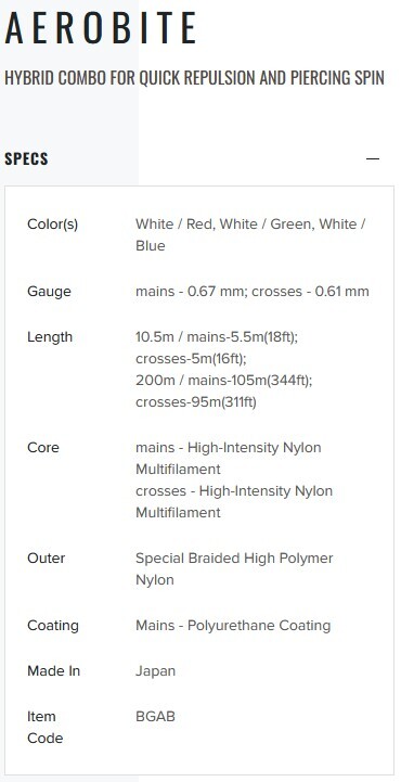 YONEX AEROBITE - ROOD/WIT - SET 10M - Afbeelding 4