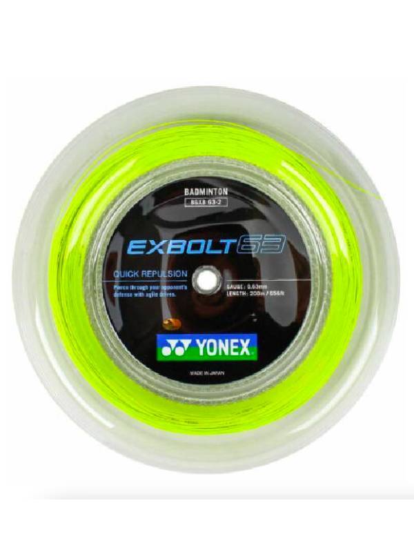 YONEX EXBOLT 63 - GEEL - SET 10M