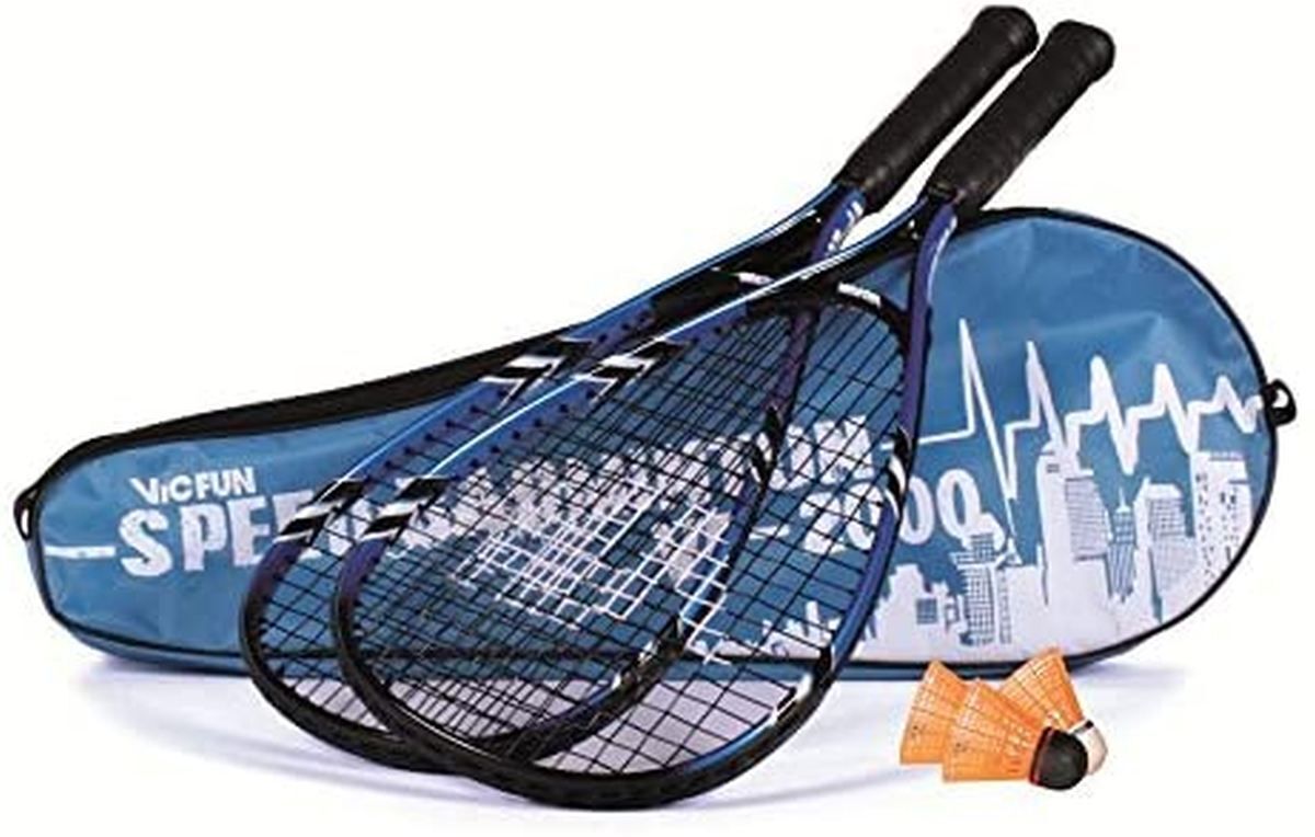 VICFUN SPEED BADMINTON VF-2000 SET - ZWART/BLAUW - Afbeelding 3