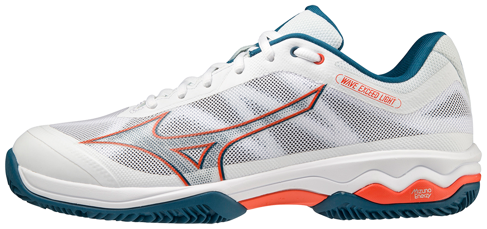 MIZUNO WAVE EXCEED LIGHT CC - WIT/BLAUW/ORANJE - Afbeelding 2