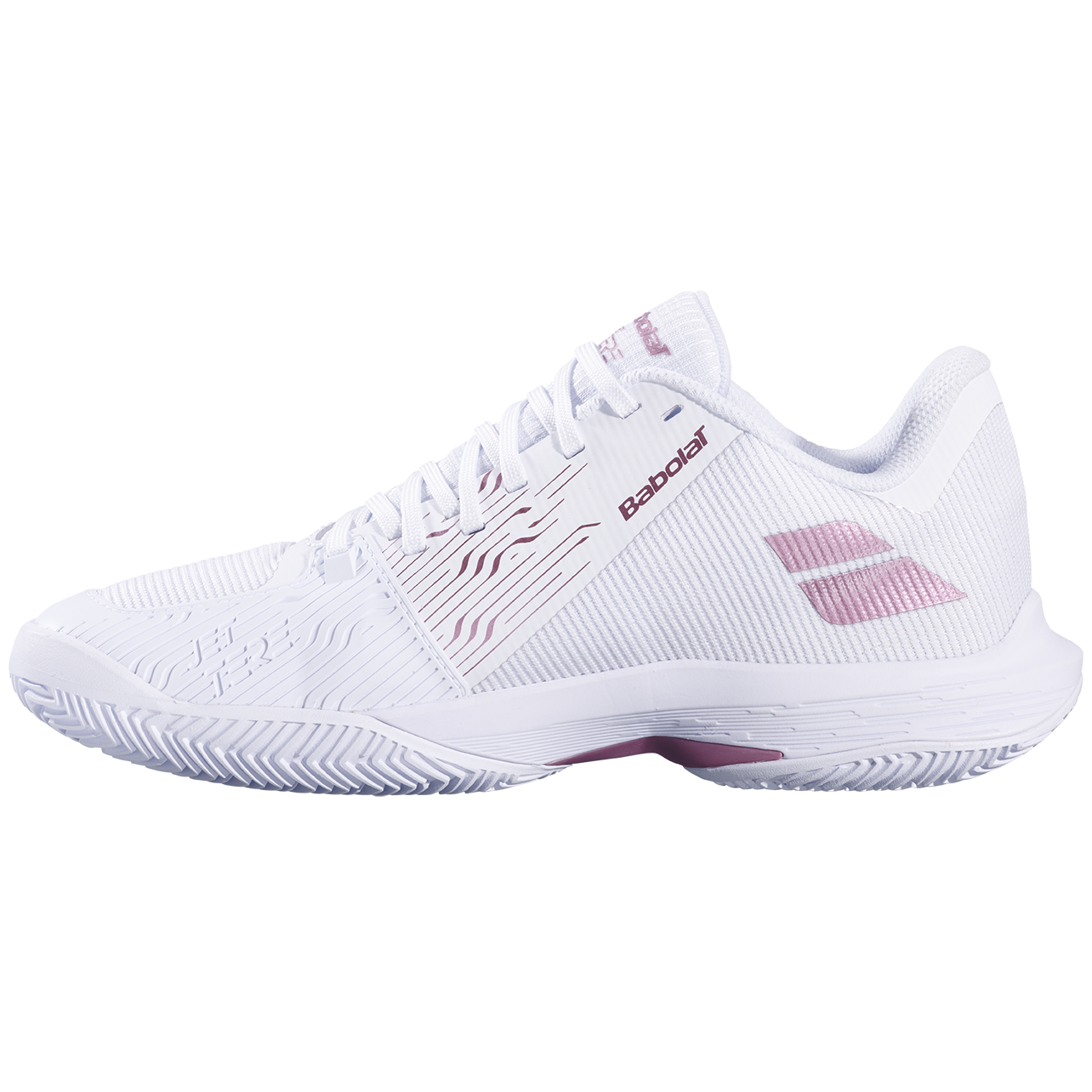 BABOLAT JET TERE 2 CLAY - WHITE/GOLD PINK - Afbeelding 2