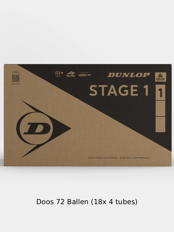 DUNLOP TENNISBAL STAGE 1 - GROEN (18X4 PET BOX)