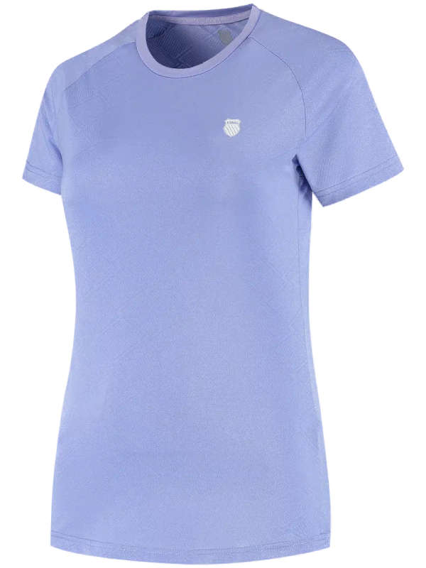 K SWISS HYPERCOURT CREW TEE JAQUARD - NEON PURPLE