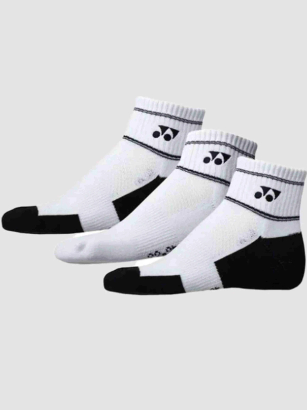 YONEX SOKKEN 8423 (3 PAAR) - WIT / ZWART