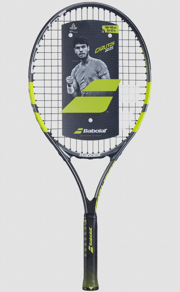 BABOLAT CARLITOS JUNIOR 25 (230 g) - GRIJS/GEEL - Afbeelding 2