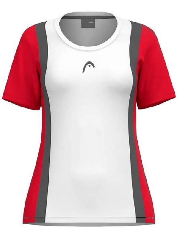 HEAD CLUB 25 TECH SHIRT WOMAN - ROOD/WIT