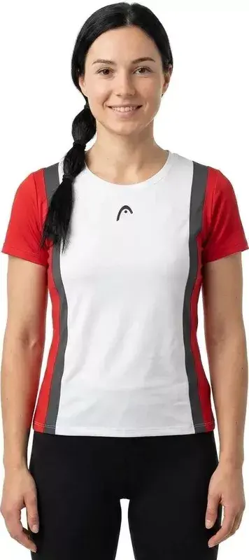 HEAD CLUB 25 TECH SHIRT WOMAN - ROOD/WIT - Afbeelding 2