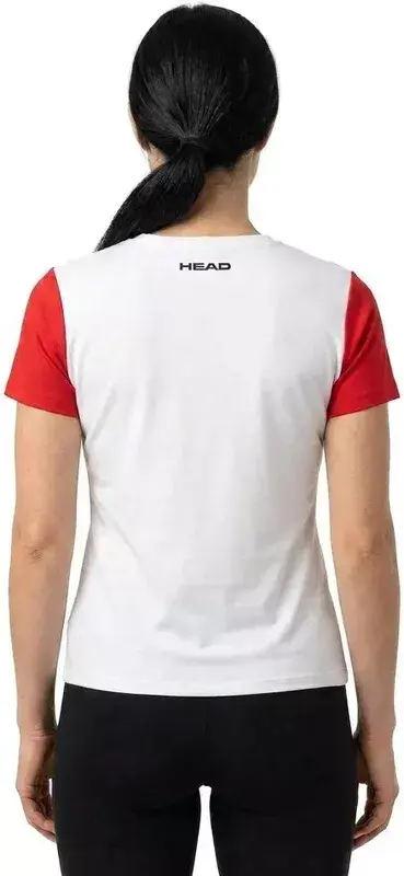 HEAD CLUB 25 TECH SHIRT WOMAN - ROOD/WIT - Afbeelding 3