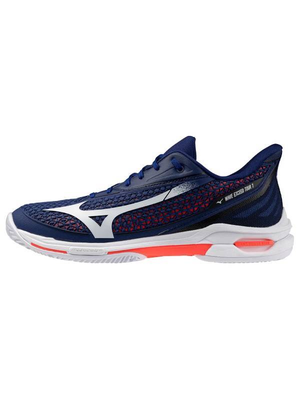 MIZUNO WAVE EXCEED TOUR 7 CLAY - BLUE/WHITE/ORANGE