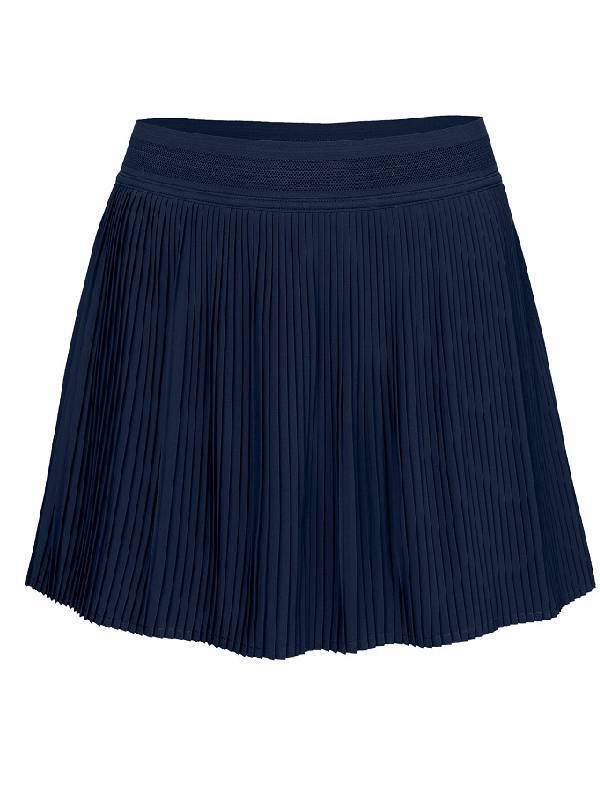 INDIAN MAHARADJA FINE PLEATED SKIRT – NAVY