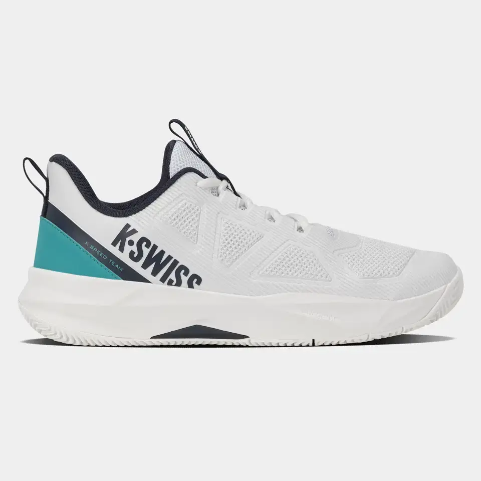 K-SWISS K-SPEED TEAM CLAY - WHITE/BALTIC/CARBON - Afbeelding 2